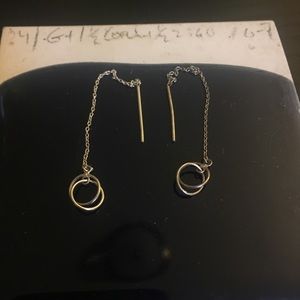 Silver drop earrings